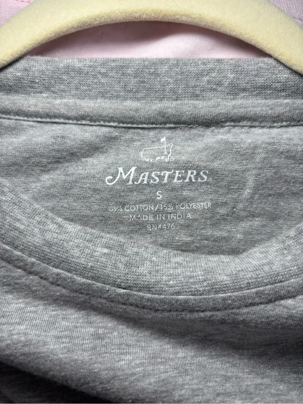 Masters Gray Long Sleeve Tee with Yellow Logo - Picture 4 of 4